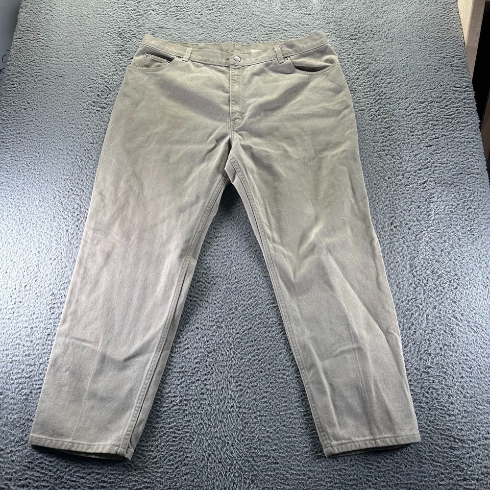 Vintage Faded Glory Jeans Men's 40x30 Brown Cotton Denim Straight Leg Workwear